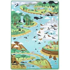 Prostirka za igru Životinjska staništa s figuricama životinja 200x150 cm - Melissa & Doug slika 2
