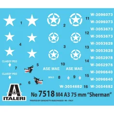 Italeri 1/72 M4A3 75mm Sherman tenk 2-komadni maket set slika 2