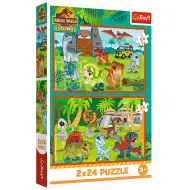 Jurassic World mali dinosauri 2x24 komada puzzle - Trefl