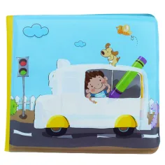 Knjiga za bebe: Vozila meka knjiga za kupanje 14x13cm slika 2