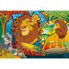 Kralj lavova 2 u 1, Eco maxi slagalica od 24 dijela i bojanka 70x50 cm - Lisciani slika 2
