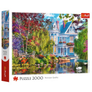 Kućica na obali jezera — Vrhunska kvaliteta, puzzle od 2000 komada – Trefl