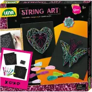 LENA: Kreativni set za izradu slika od konca s motivom leptira i srca