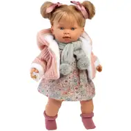 Llorens: Alexandra 42 cm lutka s glasom u pletenom kaputu s šalom