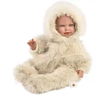 Llorens: Alicia, 45 cm-ova plačljiva beba s dudu u baršunastom kaputu