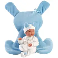 Llorens: Bimba lutka od 35 cm s plavim zečjim spavaćim vrećama