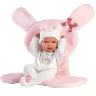 Llorens: Bimba lutka od 35 cm s roza zečjom vrećom za spavanje