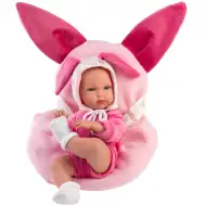 Llorens: Bimba novorođena beba s ružičastom nosiljkom s motivom zeca 35 cm