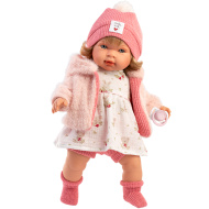 Llorens: Carla, 42 cm plačuća lutka s dudom u kapici sa srcima