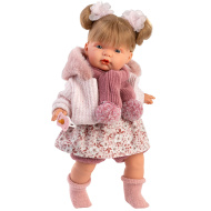 Llorens: Joelle, 38 cm plačuća lutka s resastim šalom