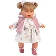 Llorens: Joelle lutka od 38 cm s glasom u odjeći s uzorkom medvjedića