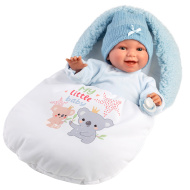 Llorens: Liam, 38 cm plačuća lutka s vrećicom za spavanje