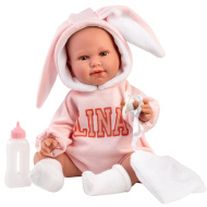 Llorens: Lina, plačuća lutka visine 45 cm u odjeći sa zečjim ušima