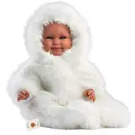 Llorens: Luka, 45 cm duga beba s osmijehom i dudom u bijelom baršunastom kaputu