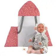 Llorens: Mimi, 42 cm-ova plačljiva beba s nosiljkom s zvjezdicama