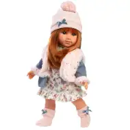 Llorens: Nicole, lutka s crvenom kosom od 35 cm u ružičastom prsluku