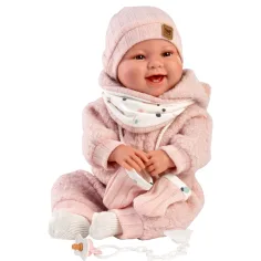 Llorens: Tala Sonrisas novorođena lutka od 44 cm s glasom, u ružičastom kombinezonu slika 3