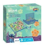 Luna: Disney Stitch 2 u 1 društvena igra - Zmije i ljestve i Četiri u nizu