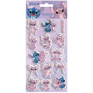 Luna: Disney Stitch i Angel 3D pufaste naljepnice, set na listu 10x22 cm