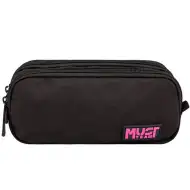 Luna: Must Team Monochrome crno-ružičasta cilindrična pernica s 2 džepa