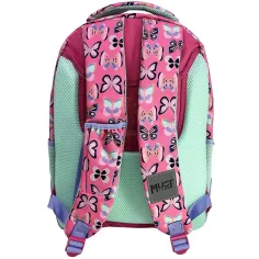 Luna: Must Team školska torba s zaobljenim rubovima, motiv leptira, 3 pretinca, ruksak 32x18x43 cm slika 2