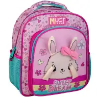 Luna: Must Team zaobljeni dječji ruksak s 2 pretinca s motivom zeca, 27x10x31 cm