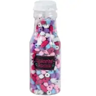 Luna: Šarene perle za nizanje u staklenoj posudi