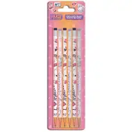 Luna: Set od 6 grafitnih olovaka s gumicom za djevojčice