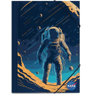 Luna: mapa s gumicom s motivom NASA astronauta 25x35 cm