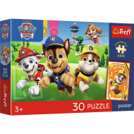Mancs Őrjárat 30-dijelni Premium Plus dječji puzzle s posterom - Trefl