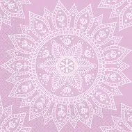 Mandala ljubičasto-bijeli set papirnatih salveta – 2-slojni, 33x33 cm, 20 komada