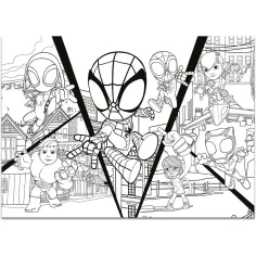 Marvel Spidey 2 u 1 maxi 4x48-dijelni puzzle i bojanka 35x25cm - Lisciani slika 5
