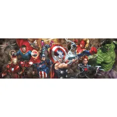 Marvel superjunaci puzzle od 1000 komada, panorama, 98x33cm - Clementoni slika 2