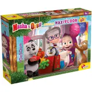 Maša i medvjed iznenađenje zabava maxi podna slagalica od 60 dijelova 70x50 cm - Lisciani