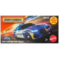 Matchbox: 2025 Ford Mustang Police plavi autić u papirnatoj kutiji 1/64 – Mattel