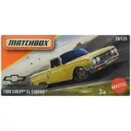 Matchbox: Mali automobil 1960 Chevy El Camino u žutoj boji s papirnatom kutijom 1/64 - Mattel