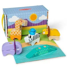 Melissa&Doug: Blockables - Drveni set za igru sa safari životinjama - Spin Master slika 3