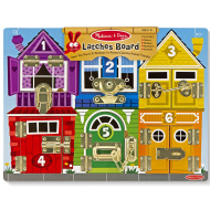 Melissa &amp; Doug: Drvena ploča za razvijanje vještina s bravama i zasunima - Spin Master