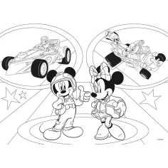 Mickey Mouse 2 u 1 maxi puzzle od 24 dijela i bojanka 70x50 cm - Lisciani slika 2