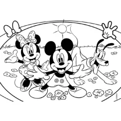 Mickey Mouse 2 u 1 maxi puzzle s 4x48 dijelova i bojanka 35x25 cm - Lisciani slika 2