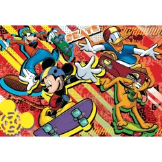 Mickey Mouse 2 u 1 puzzle od 60 dijelova i bojanka 50x35 cm - Lisciani slika 3