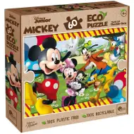 Mickey Mouse i prijatelji 2 u 1 Eco puzzle i bojanka od 60 dijelova 70x50cm - Lisciani