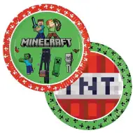 Minecraft set papirnatih tanjura od 8 komada, promjera 23 cm.