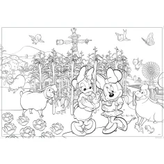 Minnie Mouse 2 u 1 maxi puzzle od 150 dijelova i bojanka 70x50 cm - Lisciani slika 2