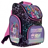Monster High crno-ljubičasta ergonomska školska torba, ruksak 35,5x27,5x16cm