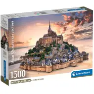 Mont Saint-Michel u zalasku sunca 1500-dijelna HQC kompaktna slagalica - Clementoni