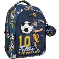 Must... Nogometni zaobljeni školski ruksak s 3 pretinca, 32x18x43 cm