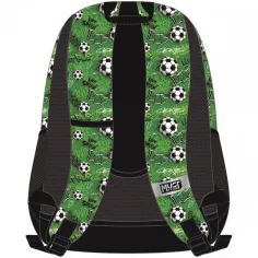 Must: Zaobljeni školski ruksak s nogometnim uzorkom 32x18x43 cm slika 2
