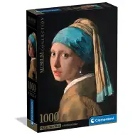 Muzejska kolekcija: Johannes Vermeer - Djevojka s bisernom naušnicom 1000-dijelna slagalica s posterom - Clementoni