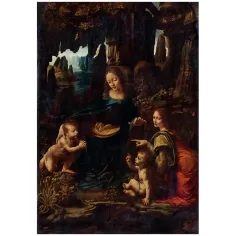 Muzejska kolekcija: Leonardo da Vinci - Djevica među stijenama 1000-dijelna slagalica s posterom - Clementoni slika 2
